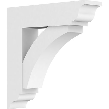 EKENA MILLWORK Standard Thorton Architectural Grade PVC Bracket with Traditional Ends, 5"W x 24"D x 24"H BKTP05X24X24THR01